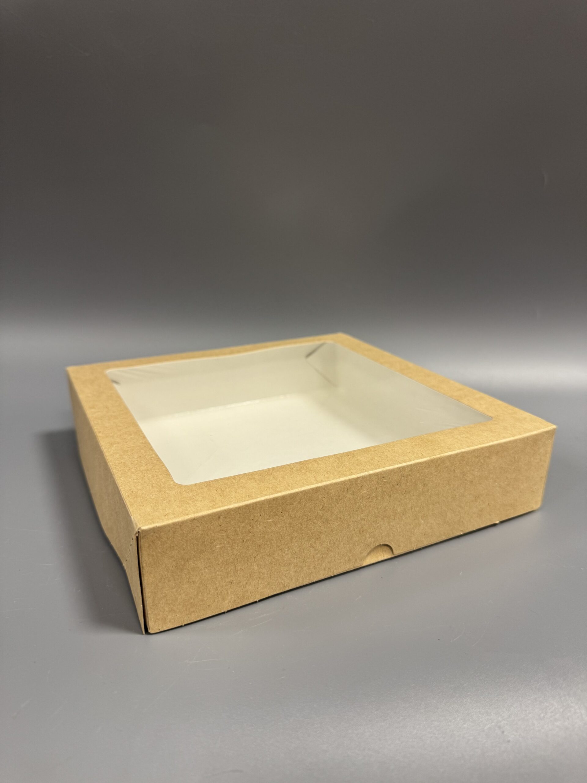 Коробка Крафт с окном 200х200х40 (эко табокс) уп/25шт