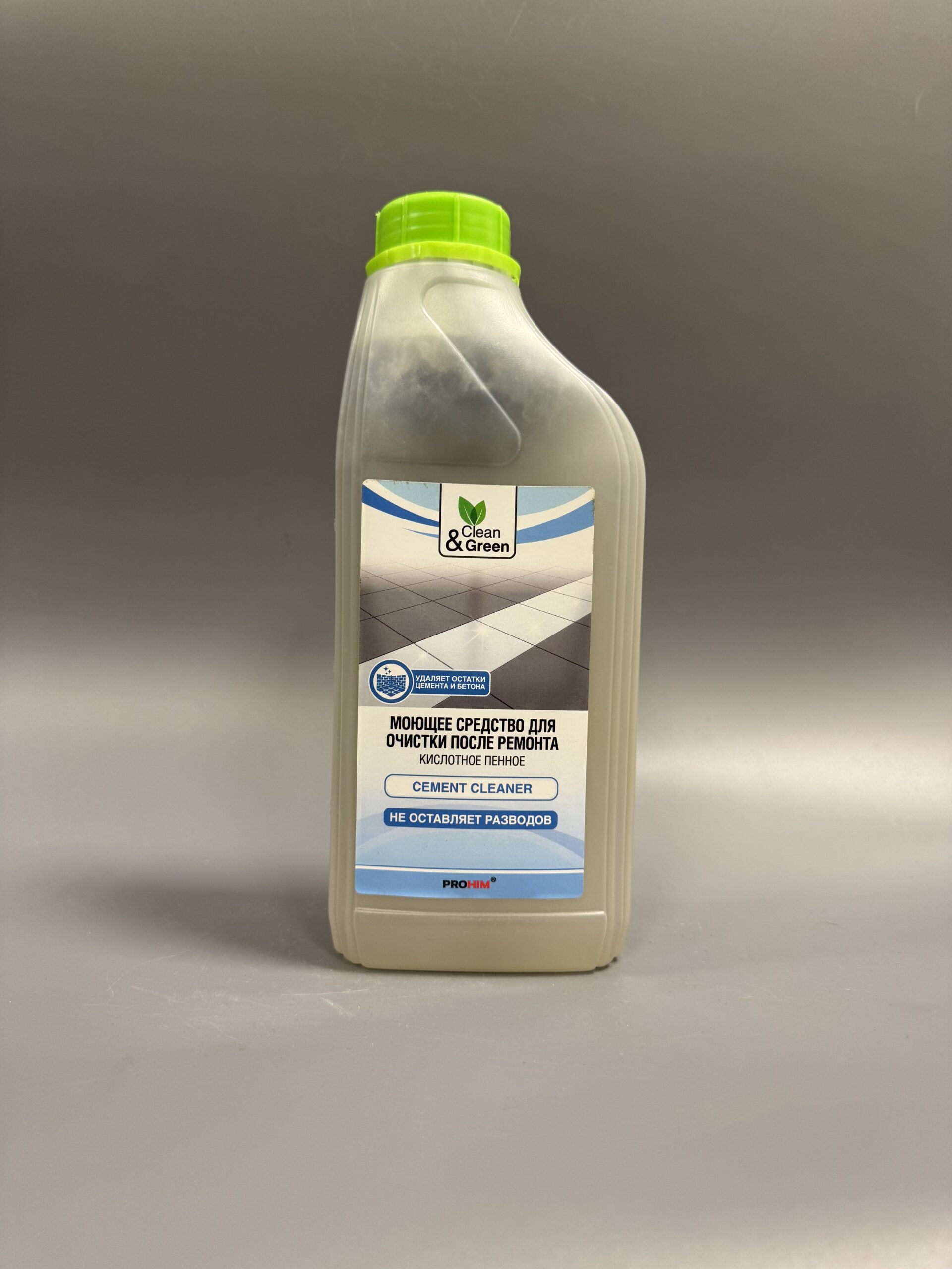 Ср-во д/очистки после ремонта (Конц., кислот., пенное) 1л.Clean Green